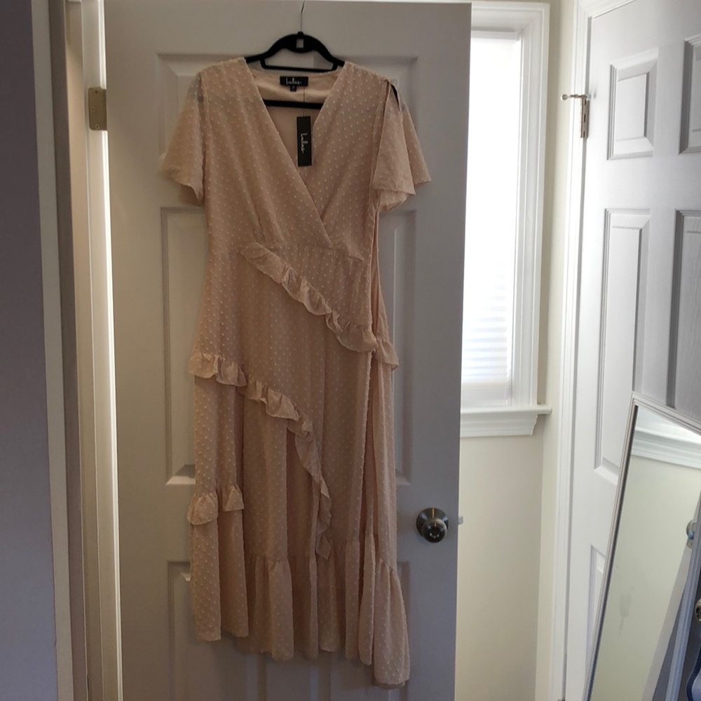 Blush midi dress
